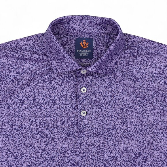 Donald Ross Sportswear Other - Donald Ross Sport Golf Polo Shirt Mens Medium Blue Pink Patterned Performance
